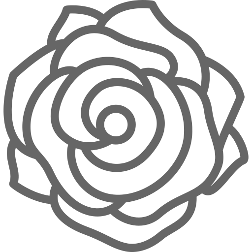 mustavalkoinen ruusukuvake